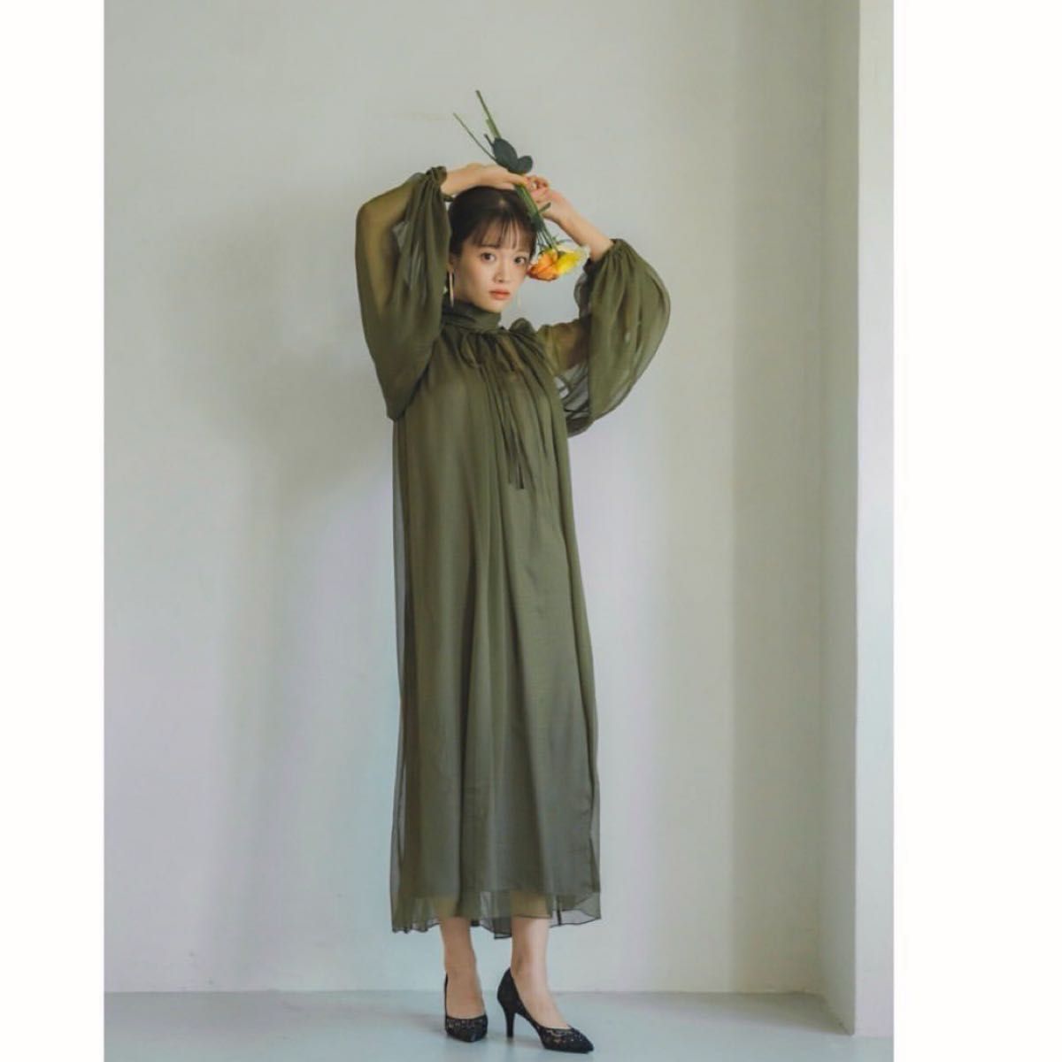 pinue シフォンドレス(オーブグリーン)|Yahoo!フリマ(旧 pinue シフォンドレス(オーブグリーン)|Yahoo!フリマ(旧