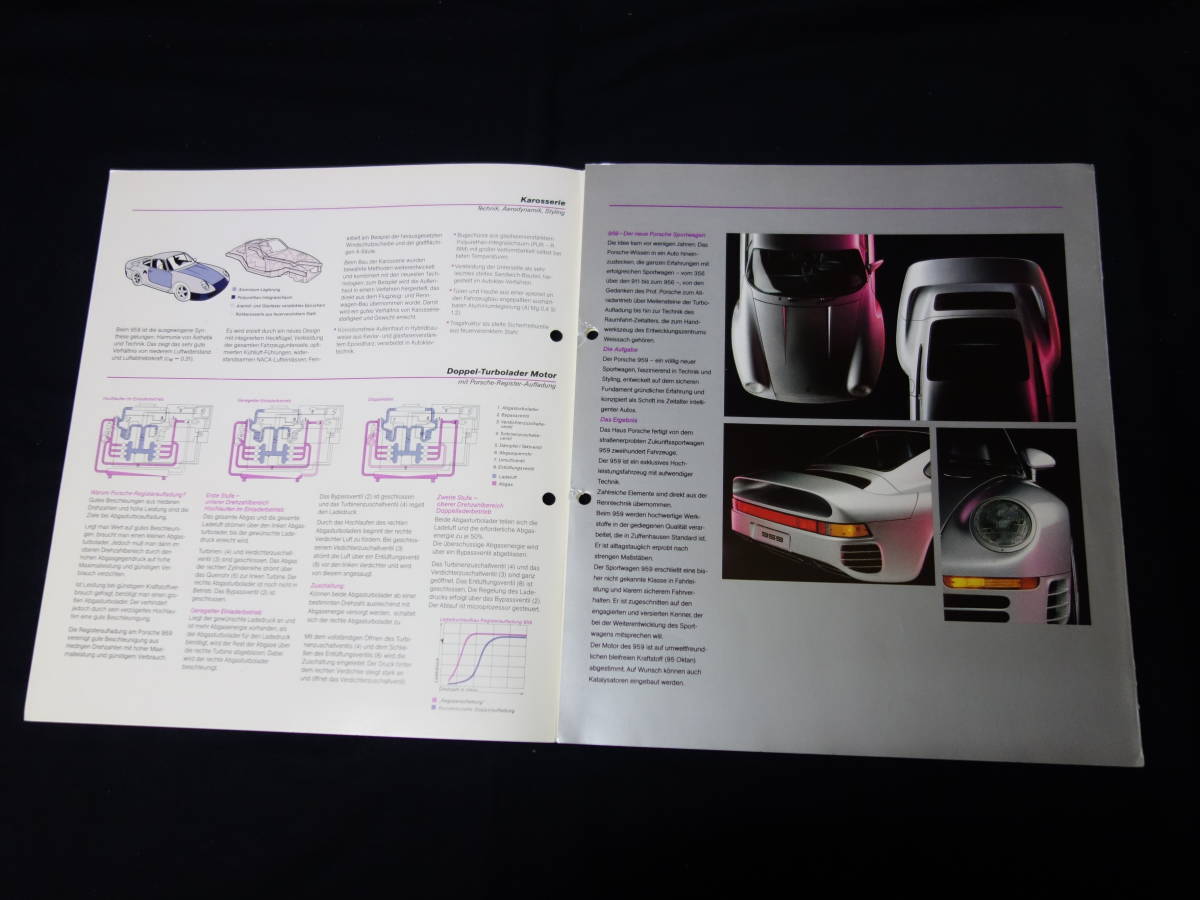  ценный [ производство шт. число 283 шт. ] Porsche 959 специальный каталог / PORSCHE AG /книга@ государственный язык версия / 1985 год [ в это время было использовано ]