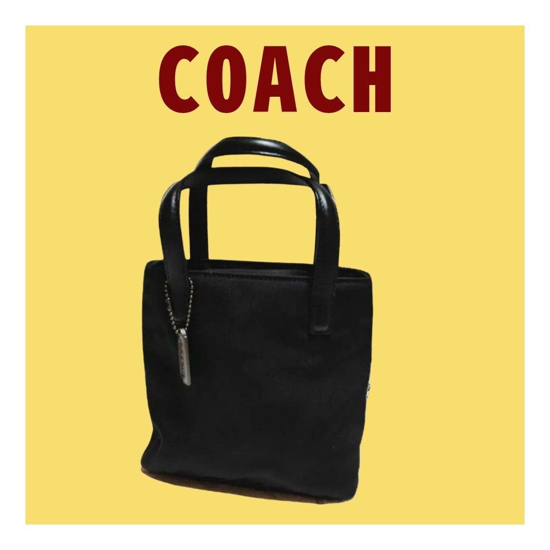 コーチ 8123 ハンドバッグ COACH コーチ ナイロンミニバッグ ブラック ナイロン×レザー