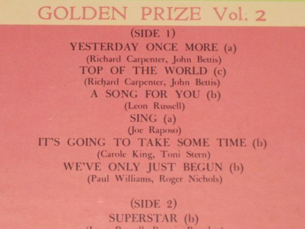 Carpenters - Golden Prize, Vol. 2 /洋楽/カーペンターズ/GP-225/国内盤LPレコード_画像3