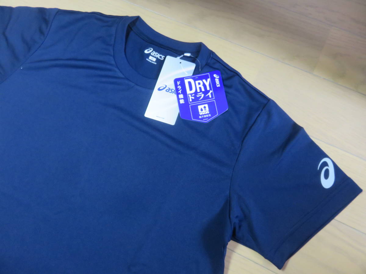 ASICS メンズ DRY 半袖Tシャツ S ネイビー 新品 ☆特別価格。_画像3