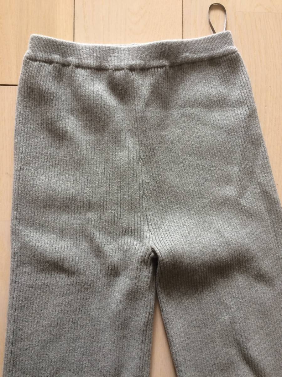  girl popular knitted setup gray Layered manner un- .. sweater . wide pants 140cm