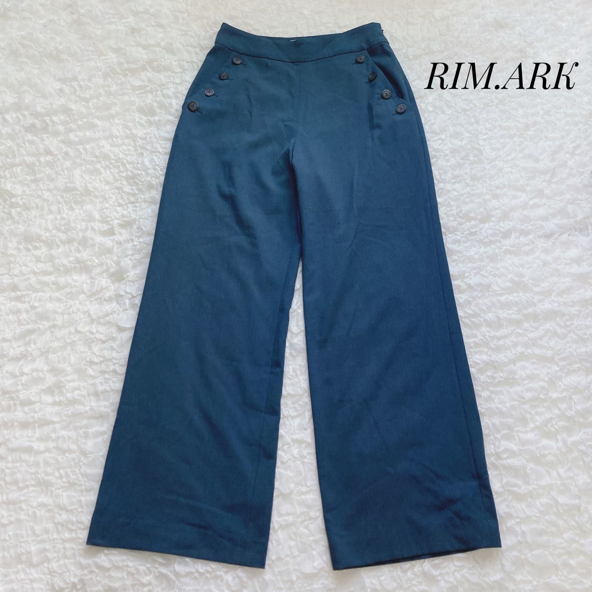 RIM.ARK リムアーク ワイド パンツ ボトムス ボタンデザイン ボトムス パンツ ワイドパンツ シンプル