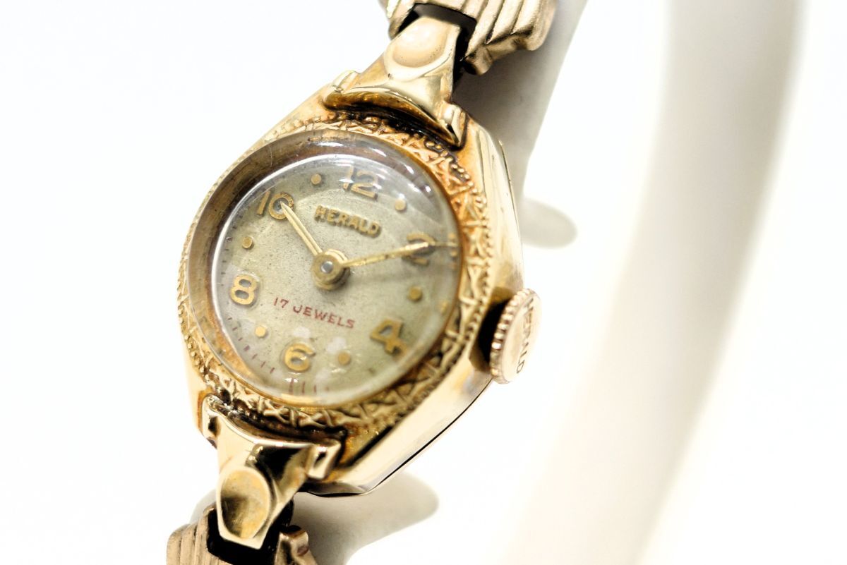 161 HERALD 17JEWELS 14KT 刻印 不動品 ヘラルド 17石 14金 161 HERALD 17JEWELS 14KT 刻印 不動品 ヘラルド 17石 14金