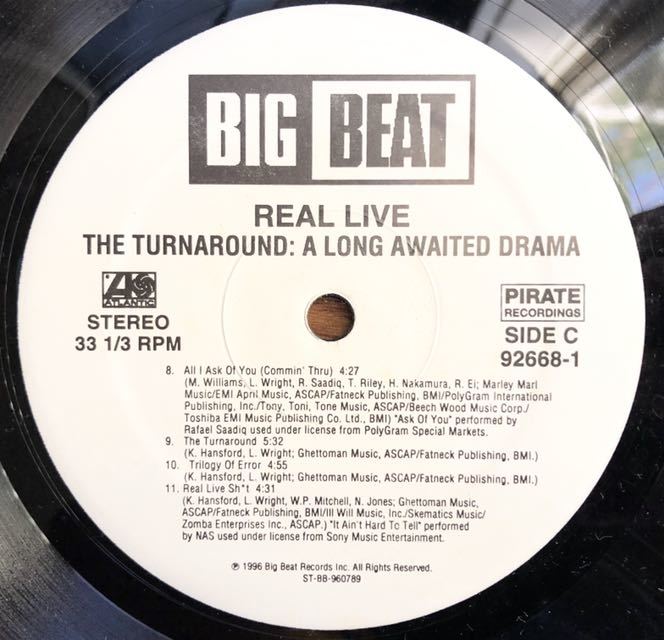 レア 1996 Real Live / The Turnaround : The Long Awaited Drama US Original 初版 ２枚組 LP BDP Juice Crew K-Def Marley Marl 絶版_画像7