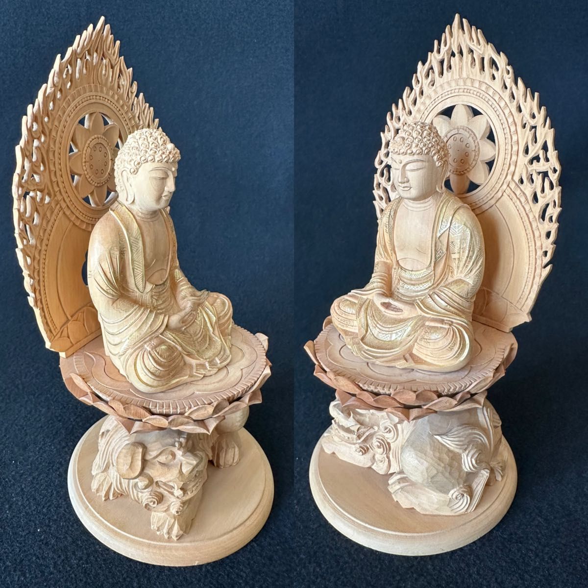 釈迦如来座像 金泥 高さ約20cm 仏教美術LA3 木彫仏教 木彫り 釈迦如来座像 金泥 高さ約20cm 仏教美術LA3 木彫仏教 木彫り