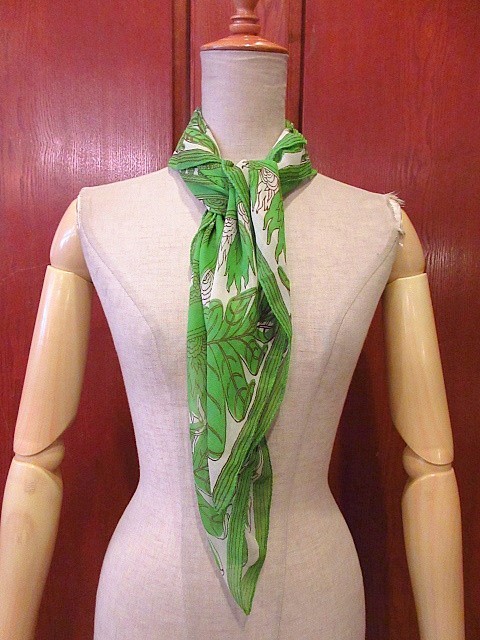  Vintage 70\'s* Индия бог крепдешин шарф зеленый *200227s7-scf палантин olientaru модные аксессуары 
