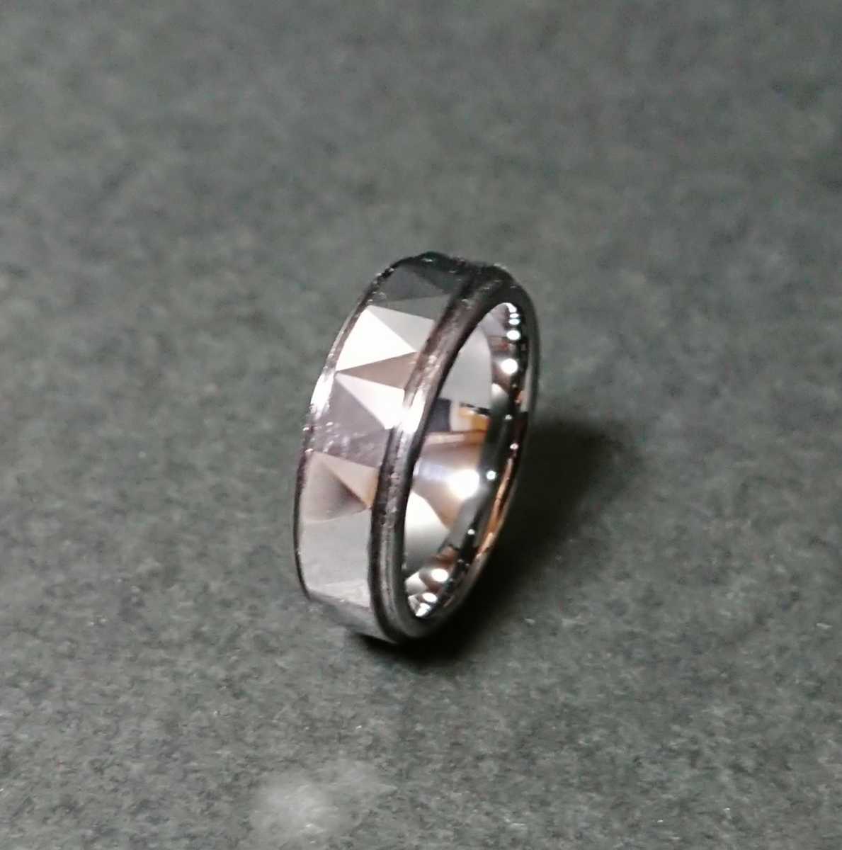 【中古】タングステン リング carroll tungsten 日本サイズ:12号 幅:5mm ステンレスリング_画像2