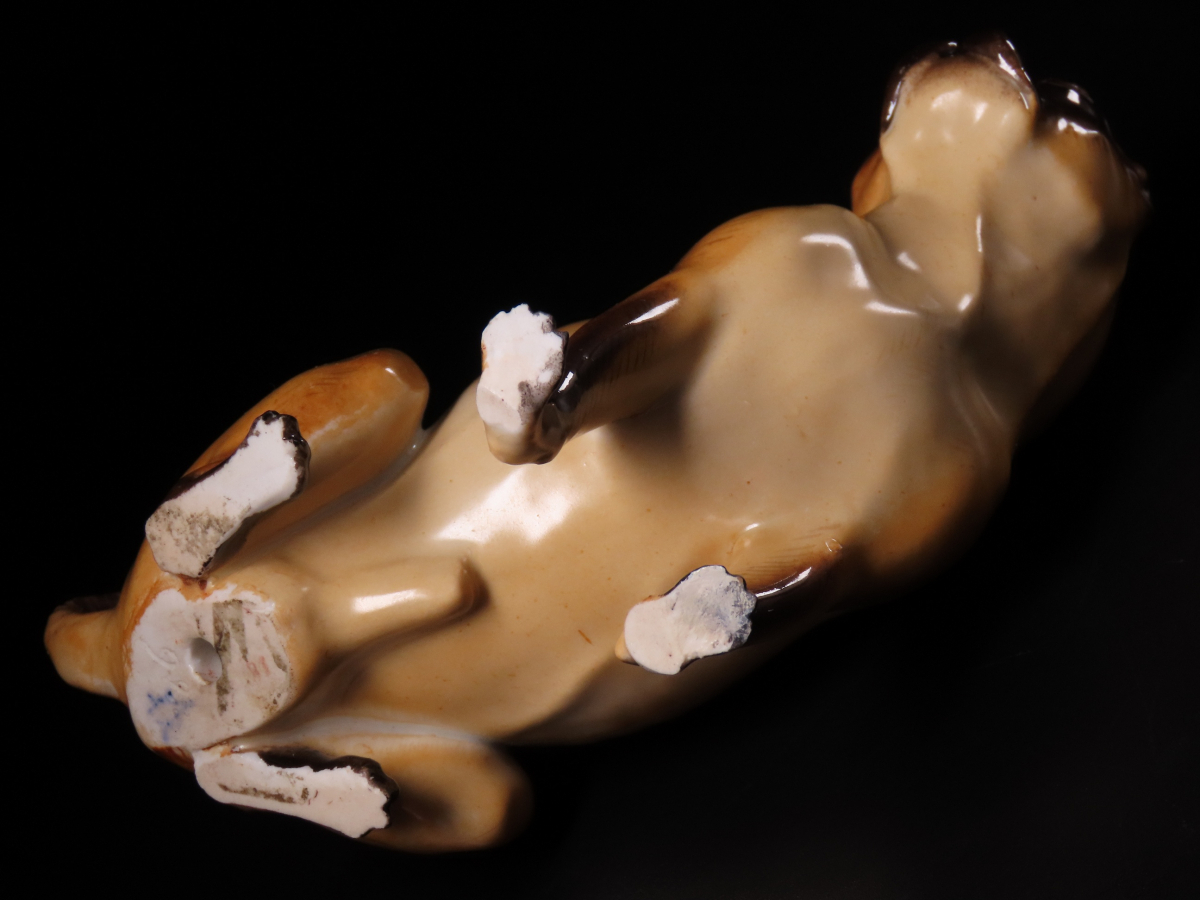 晃】MEISSEN オールドマイセン 圧巻の写実 人気希少作品 『パグ 晃】MEISSEN オールドマイセン 圧巻の写実 人気希少作品 『パグ