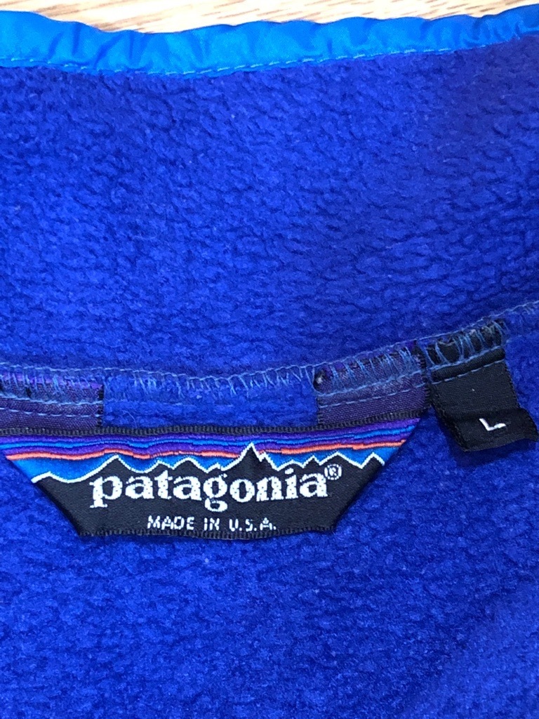 希少 1987年製 Patagonia パタゴニア スナップ-T シンチラ フリース プルオーバー ブルー R20207_画像7