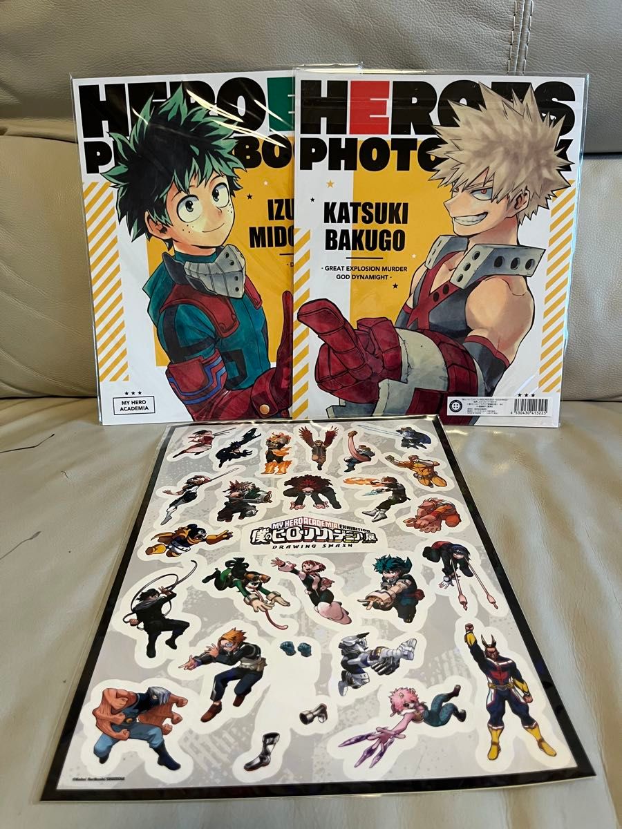 僕のヒーローアカデミア 緑谷出久 爆豪勝己 原画展グッズ3点 僕のヒーローアカデミア 緑谷出久 爆豪勝己 原画展グッズ3点