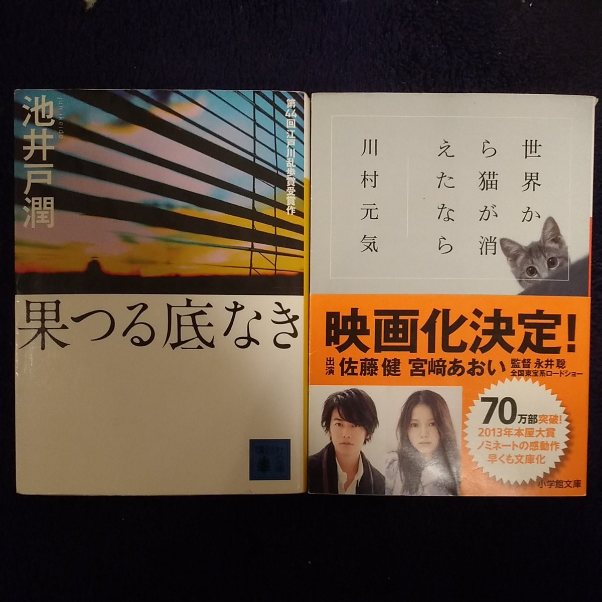 Paypayフリマ 果つる底なき 池井戸潤著 世界から猫が消えたなら 川村元気著 Paypayフリマ 果つる底なき 池井戸潤著 世界から猫が消えたなら 川村元気著