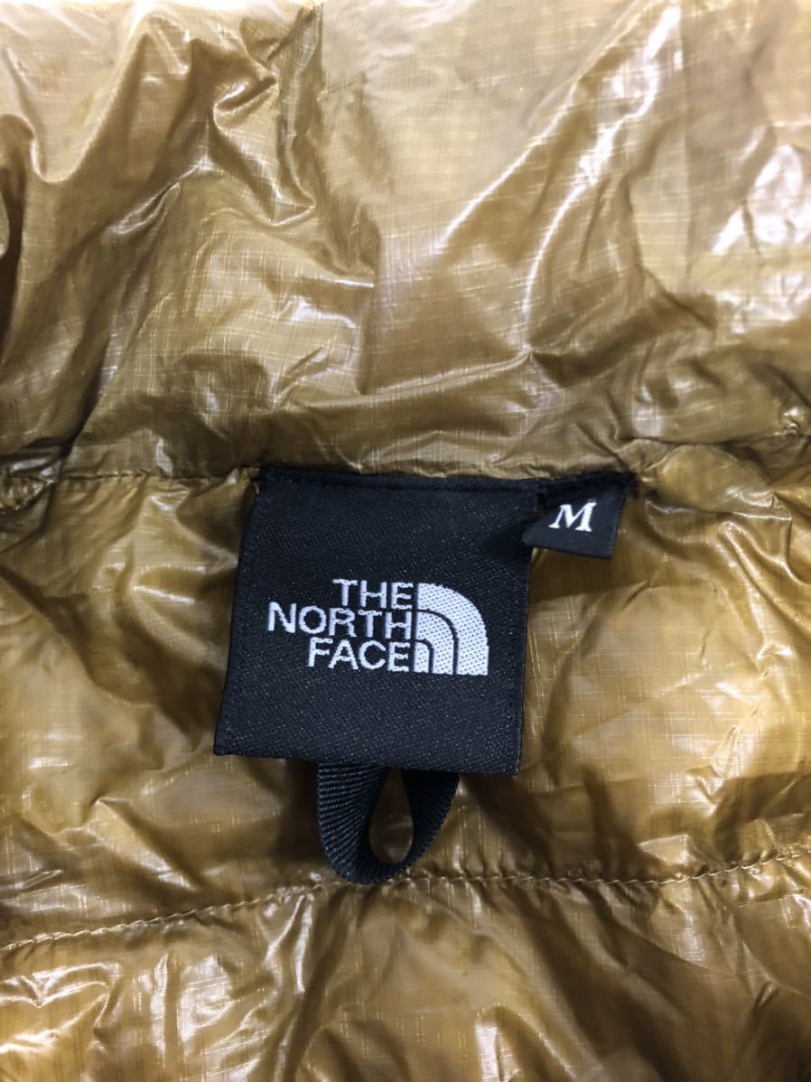 ( THE NORTH FACE ノースフェイス ) ND18174 ロゴ刺繍 トレッキング ダウンジャケット ゴールド M_画像3