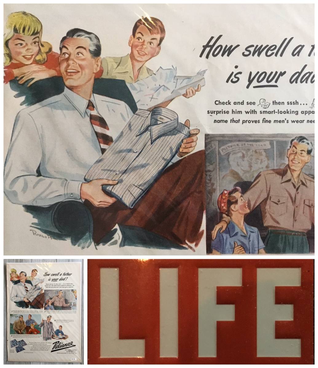 1950年代 LIFE誌切り抜き広告アンティークポスター★Reliance_画像1