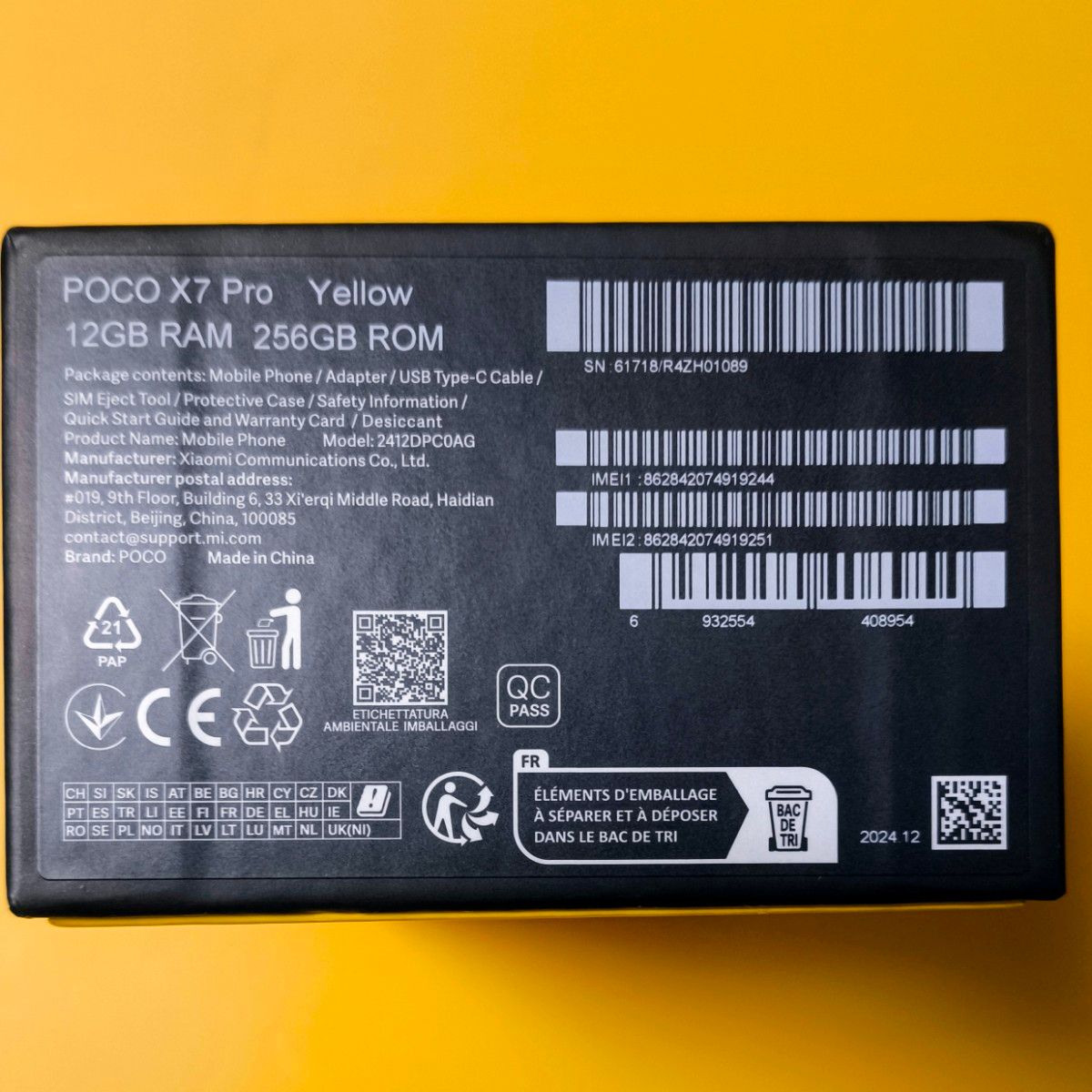 新品】POCO X7 Pro 12GB/256GB 色 イエロー グローバル版|Yahoo 新品】POCO X7 Pro 12GB/256GB 色 イエロー グローバル版|Yahoo