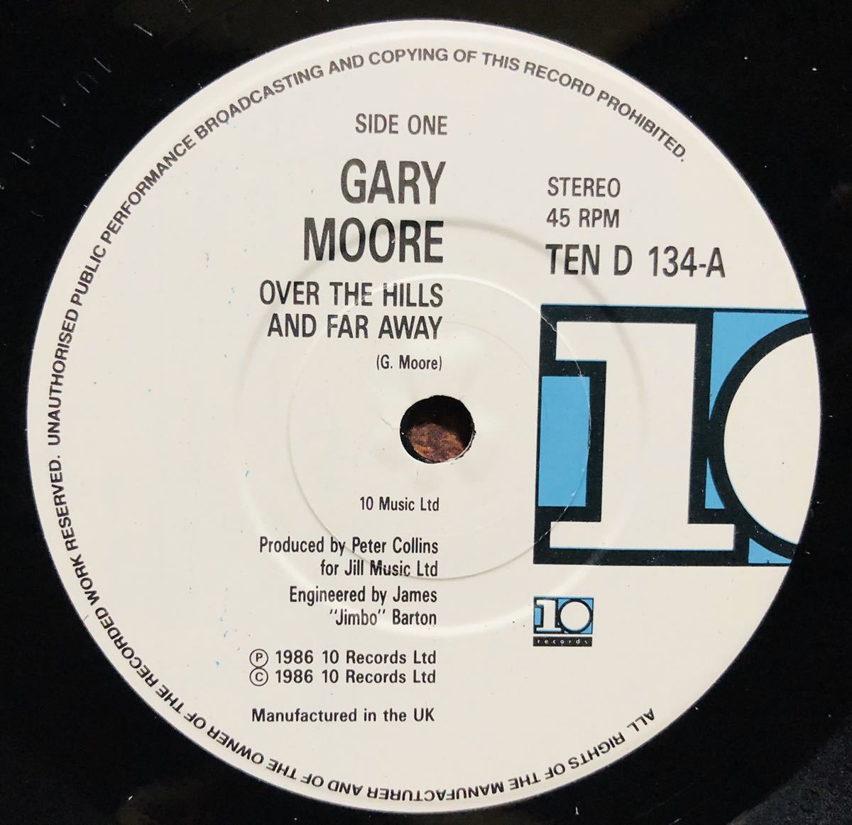 【7inchx2】Gary Moore/Over The Hills And Far Away/UK盤G/Fold dbl pk_画像4