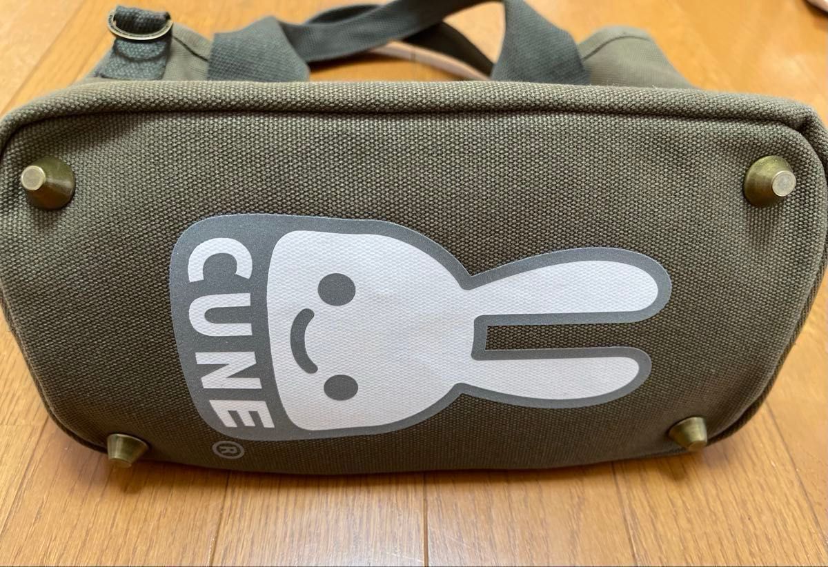 CUNE お散歩バッグ カーキ ショルダーバッグ CUNE キューン お散歩バッグ ショルダーバッグ トートバッグ 犬