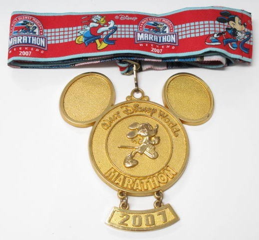 Disney Mickey 2007wdw Marathon Medal 2007 WDW Marathon Weekend Worken
