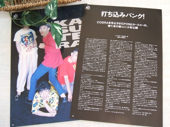  rare? *32 year front * retro * KAMIKAZE/COBRA/ Cobra /COW COW/YOSU-KO/yo-sko-/PON/X JAPAN/YOSHIKI* wonderful scraps!
