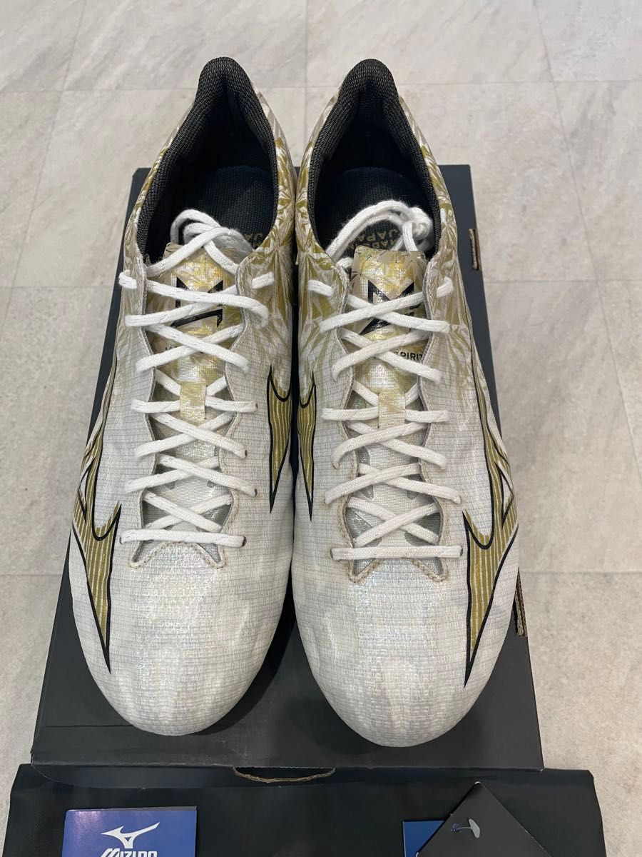 Mizuno ミズノアルファジャパン 27.5cmホワイト/ゴールド Mizuno ミズノアルファジャパン 27.5cmホワイト/ゴールド