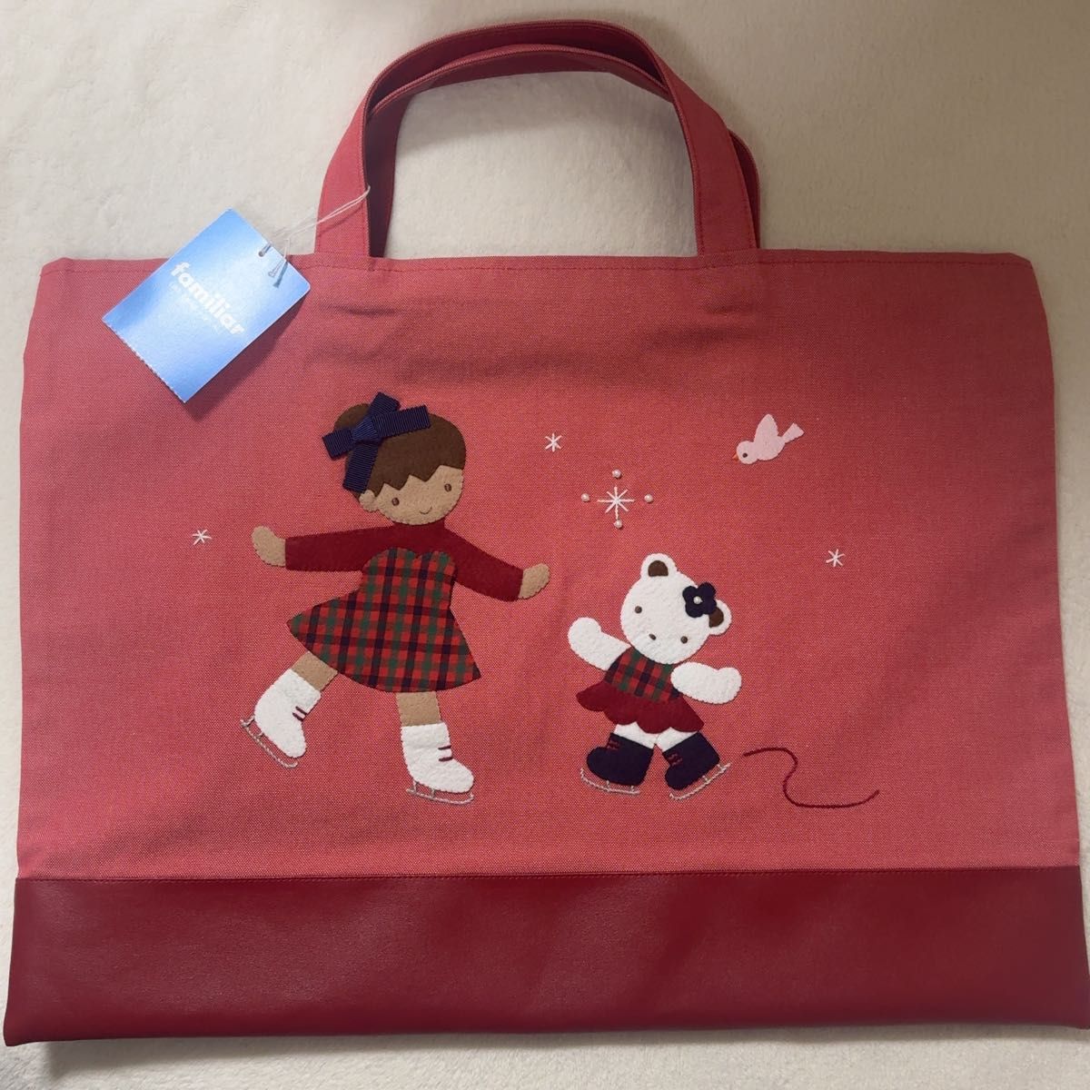 ファミリア デニムバッグ 赤 レッド スケート 女の子 新品未開封 ファミリア デニムバッグ 赤 レッド スケート 女の子 新品未開封