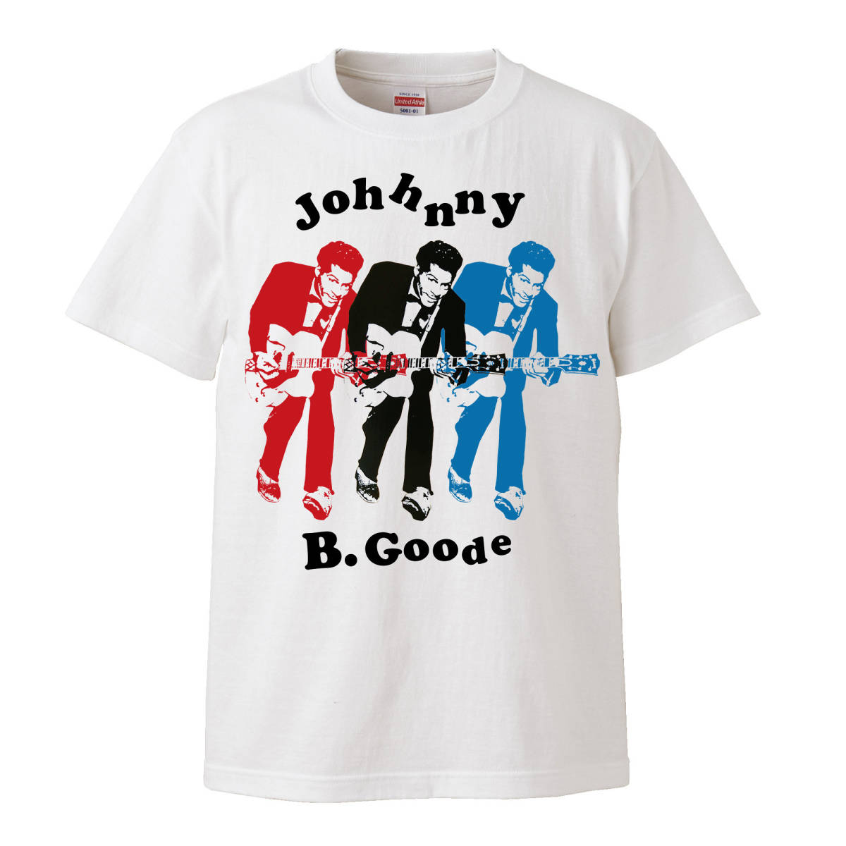 【Mサイズ 白Tシャツ】Chuck berry JOHNNY B. GOODE チャックベリー LP CD チェスレコード ロックンロール ロカビリー セディショナリーズ_画像1