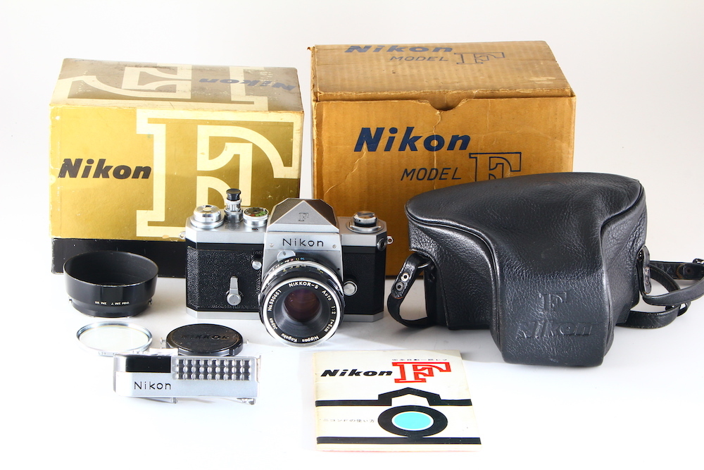 [A品] Nikon F アイレベル＊初期型 641万番＊NIKKOR-S Auto 50mm F2＊9枚絞り＊シリアル一致元箱＊コレクター品＊2448
