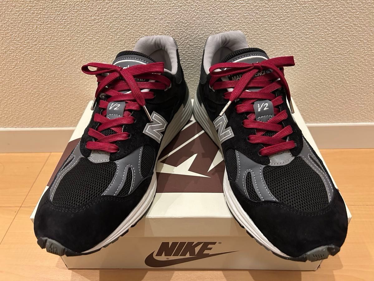 28 5cm】KIXSIX 紐4仕様付き new balance U991BK2 28 5cm】KIXSIX 紐4仕様付き new balance U991BK2