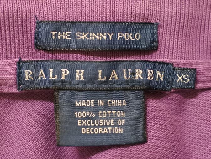 RALPH LAUREN ラルフローレン ポロシャツ 半袖 パープル XSサイズ ビックポニー刺繍 美品 bnbi k2f0221_画像5