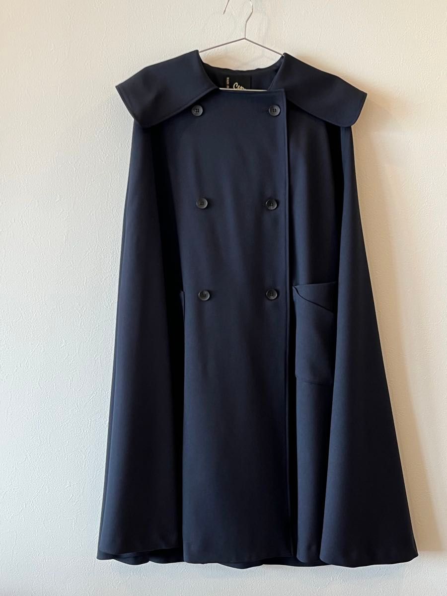 【cen.】トレンチ★ネイビー★ポンチョコート★完売★美品 【cen.】トレンチ★ネイビー★ポンチョコート★完売★美品