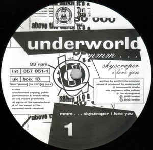 1993 первый период редкость 12 дюймовый jacket имеется оригинал Press!! Underworld Mmm... Skyscraper I Love You