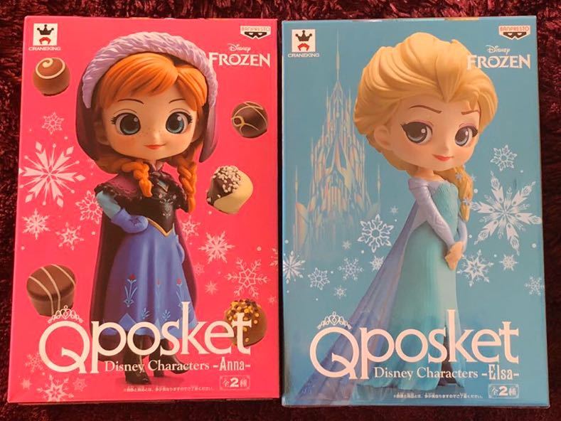 Paypayフリマ 送料無料 Qposket アナと雪の女王 アナ エルサ ディズニー ノーマル 2種セット 未開封品