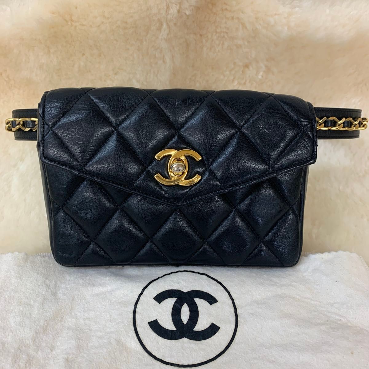 シャネル マトラッセラムスキン ウェストポーチ シャネル CHANEL マトラッセウエストポーチ ラムスキン ココ