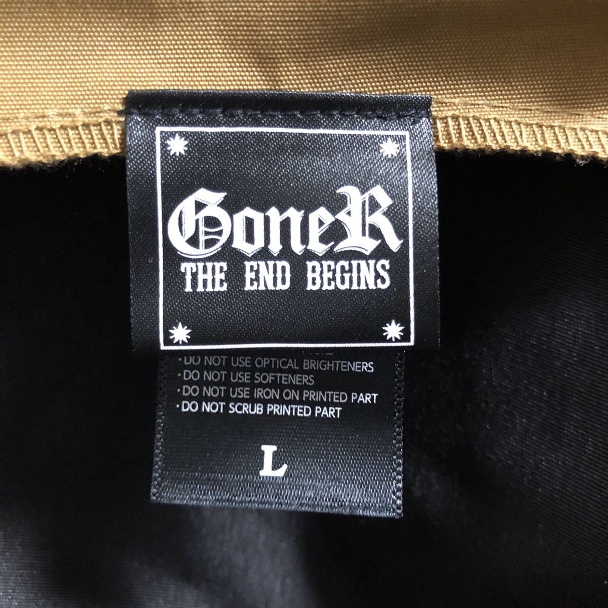 【送料無料】GoneR(ゴナー)/スイッチングシェルパーカー/GR19OT002 Switching Shell Parka/Beige.Black/GEKIROCK CLOTHING/激ロック/L