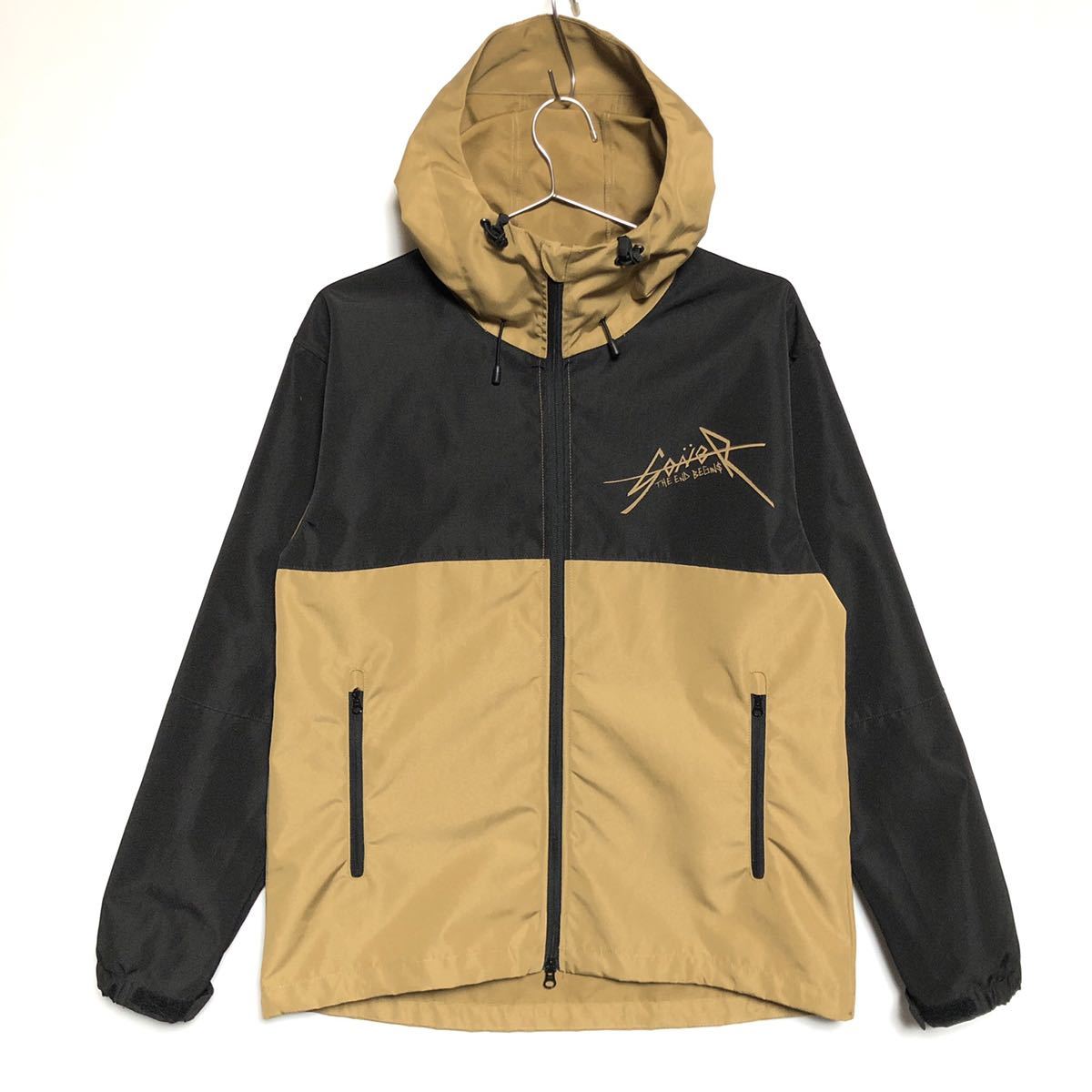 【送料無料】GoneR(ゴナー)/スイッチングシェルパーカー/GR19OT002 Switching Shell Parka/Beige.Black/GEKIROCK CLOTHING/激ロック/L