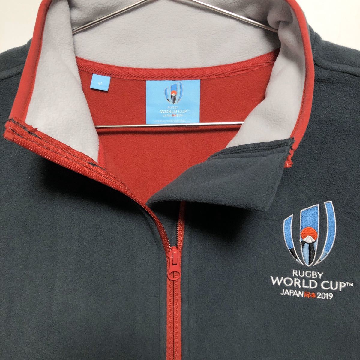 【送料無料】ラグビーワールドカップ2019/RUGBY WORLD CUP 2019/フリースジャケット/ハーフジップ/刺繍_画像3