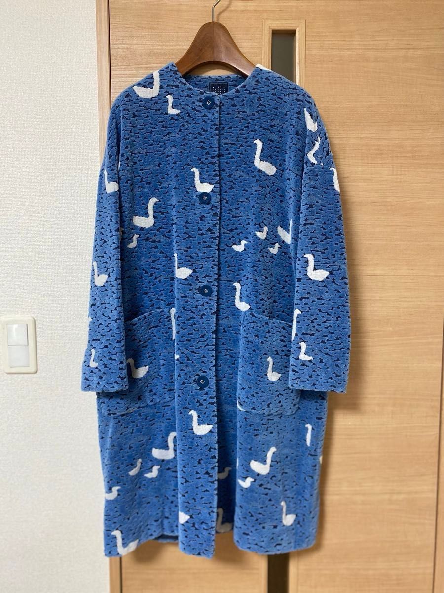mina perhonen ミナペルホネン winter lake ノーカラーコート 38 mina perhonen ミナペルホネン winter lake ノーカラーコート 38