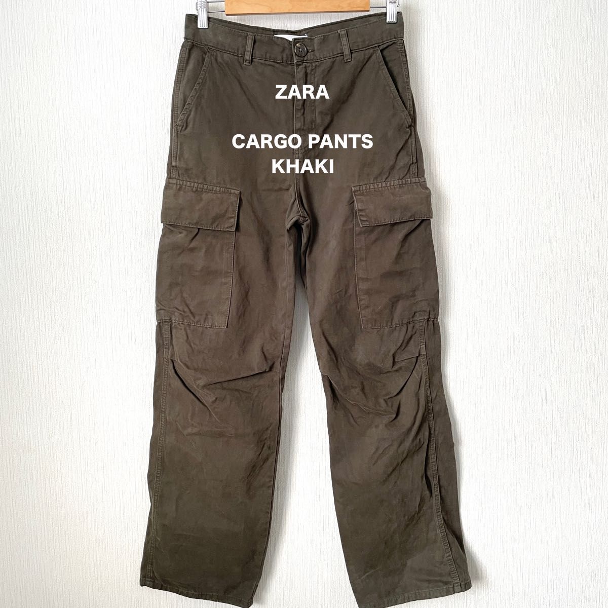 ZARA】ザラ カーゴパンツ ワイドフィット ミリタリー 匿名配送 ZARA】ザラ カーゴパンツ ワイドフィット ミリタリー 匿名配送