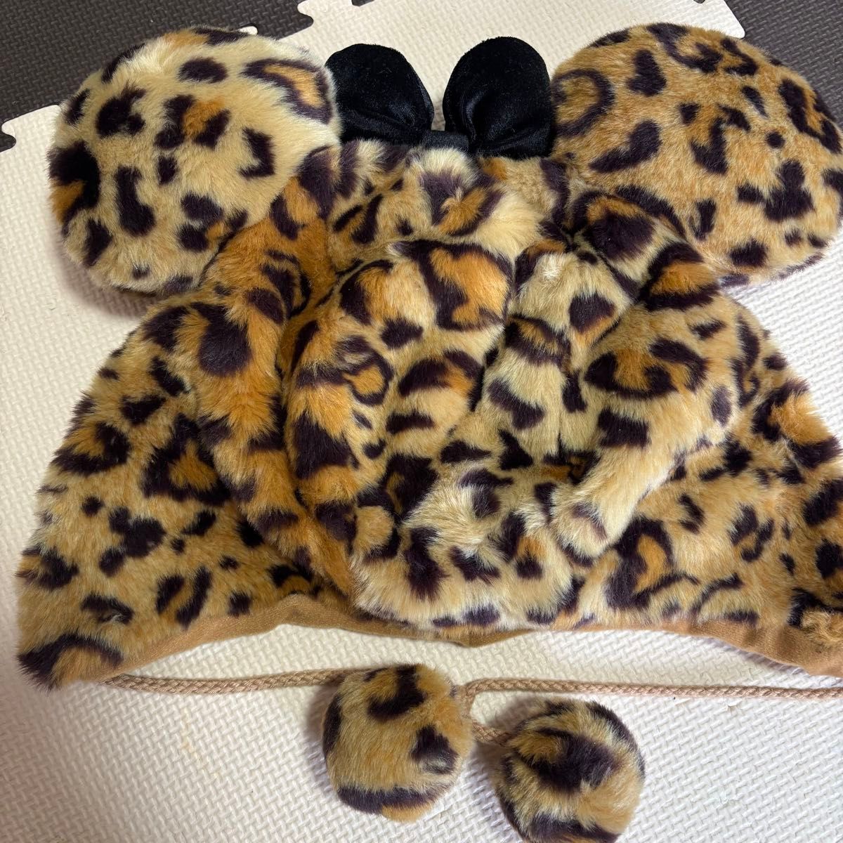 ディズニー ミニー ファンキャップ ヒョウ柄 完売品 レトロ 隠れ ディズニー ミニー ファンキャップ ヒョウ柄 完売品 レトロ 隠れ