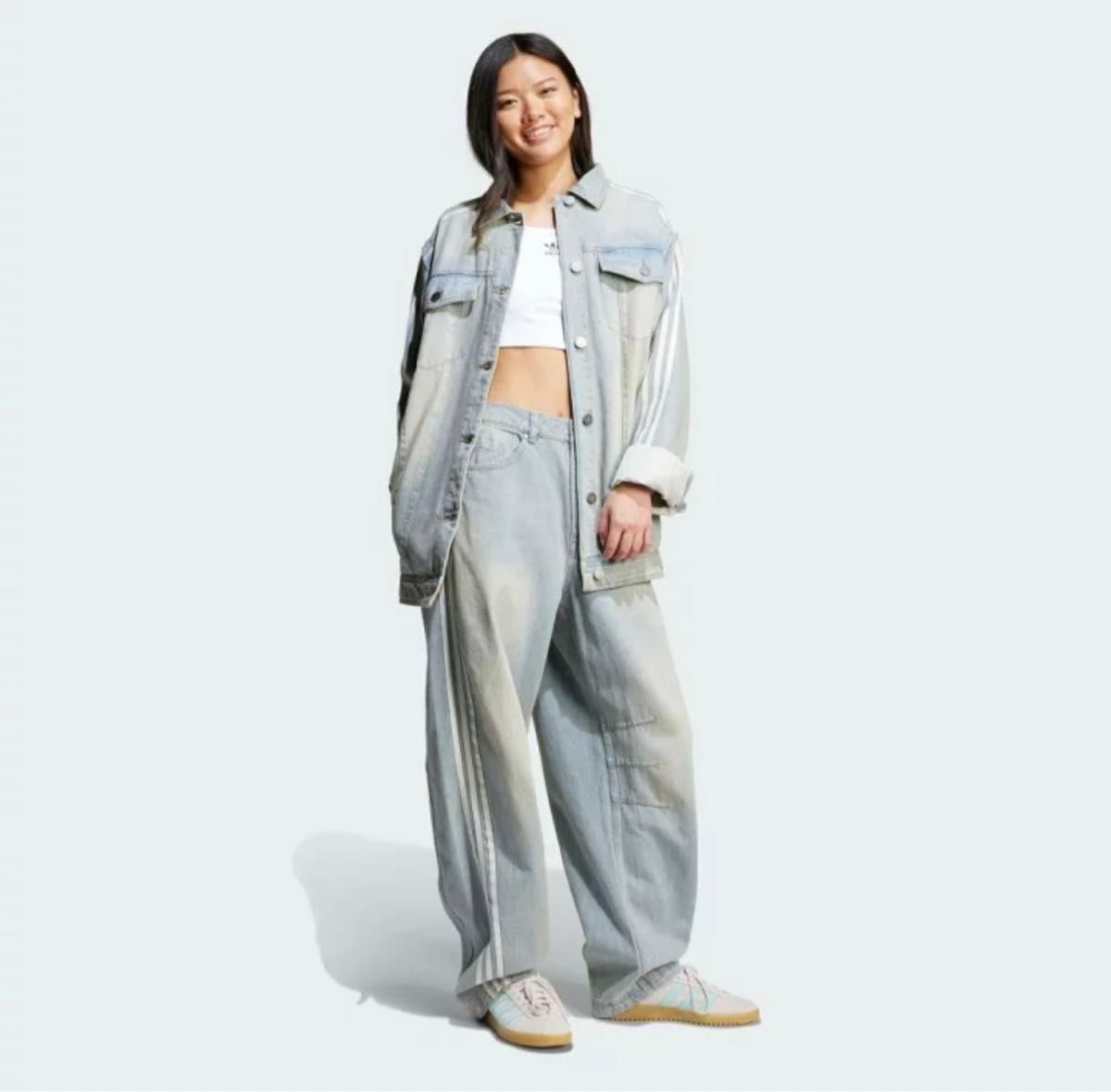 Adilenium シーズン 3 バナナフィット ウォッシュドデニムパンツ Adilenium シーズン 3 バナナフィット ウォッシュドデニムパンツ