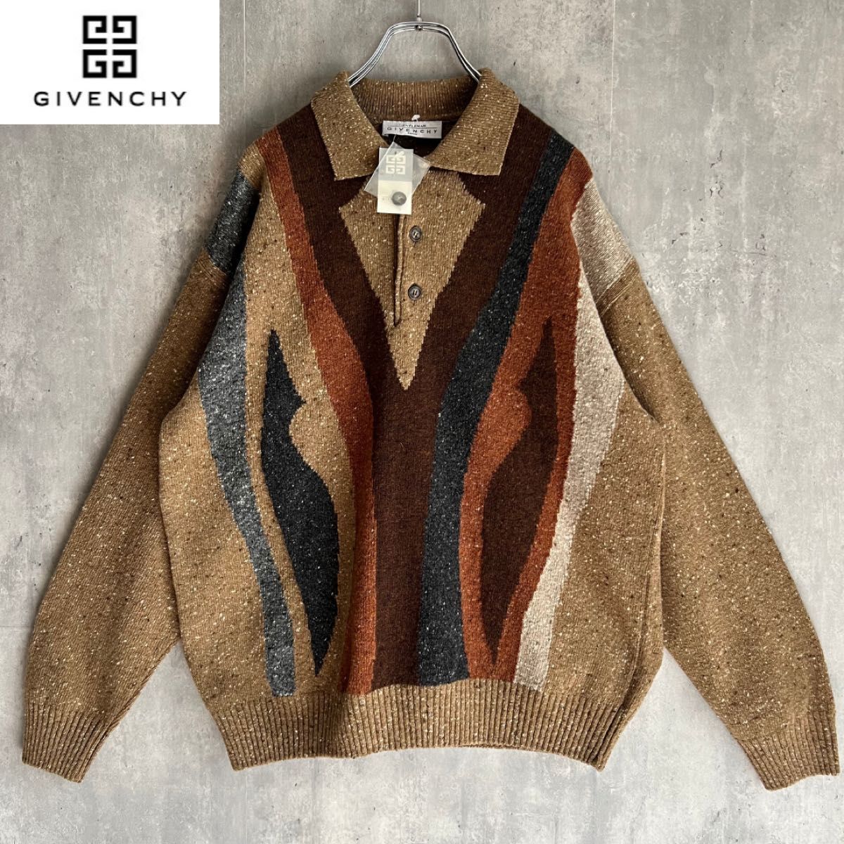 新品 GIVENCHY ジバンシー イタリア製 ウールニット ポロシャツ 新品 GIVENCHY ジバンシー イタリア製 ウールニット ポロシャツ
