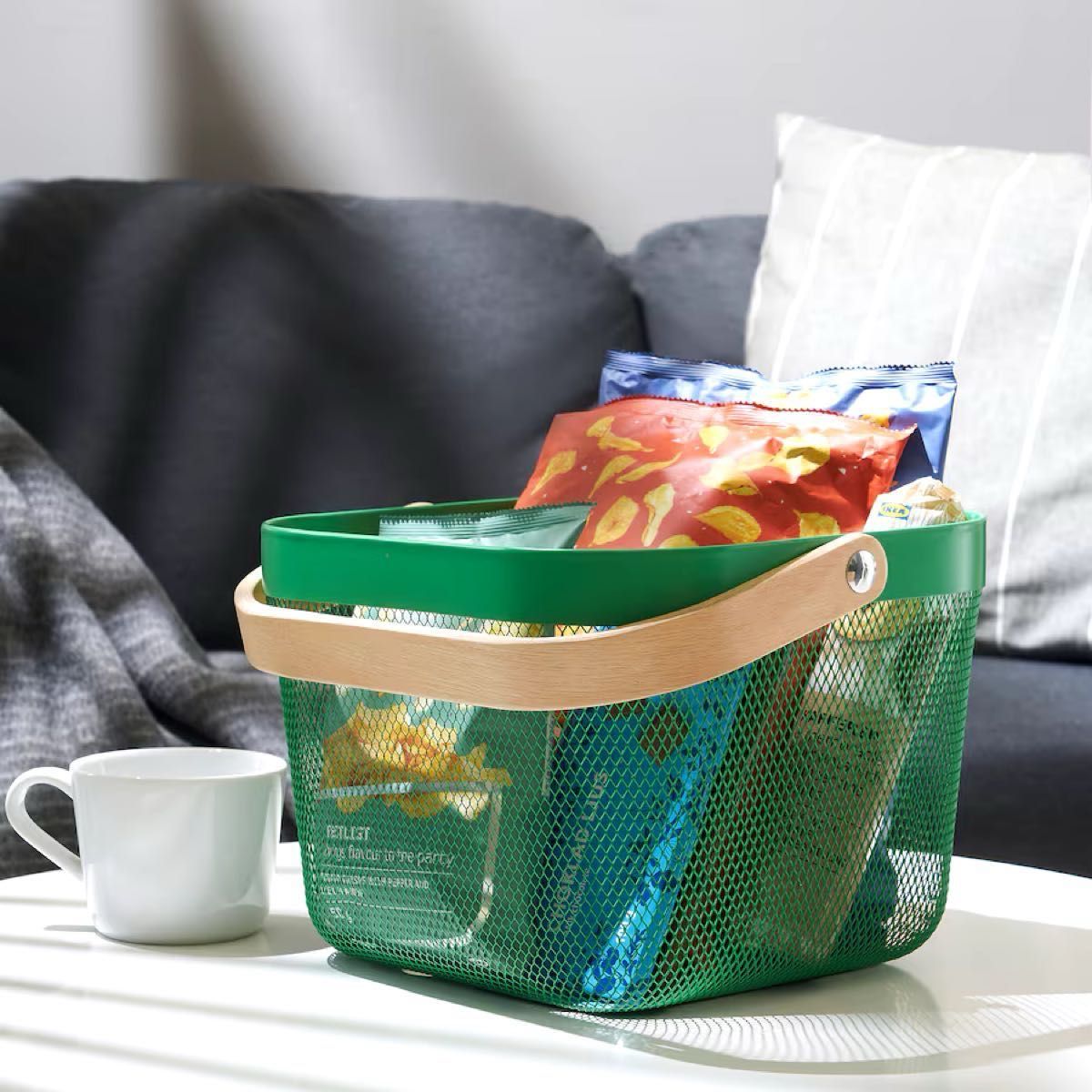 新品】IKEA イケア バスケット かご 2個(ダークグリーン 新品】IKEA イケア バスケット かご 2個(ダークグリーン