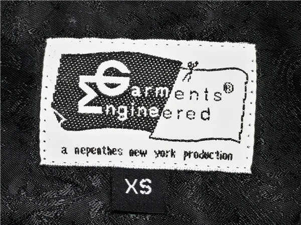 USA производства engineered garments Engineered Garments "в елочку" твид шерсть рубашка XS серый подбородок -тактный якорь кнопка 