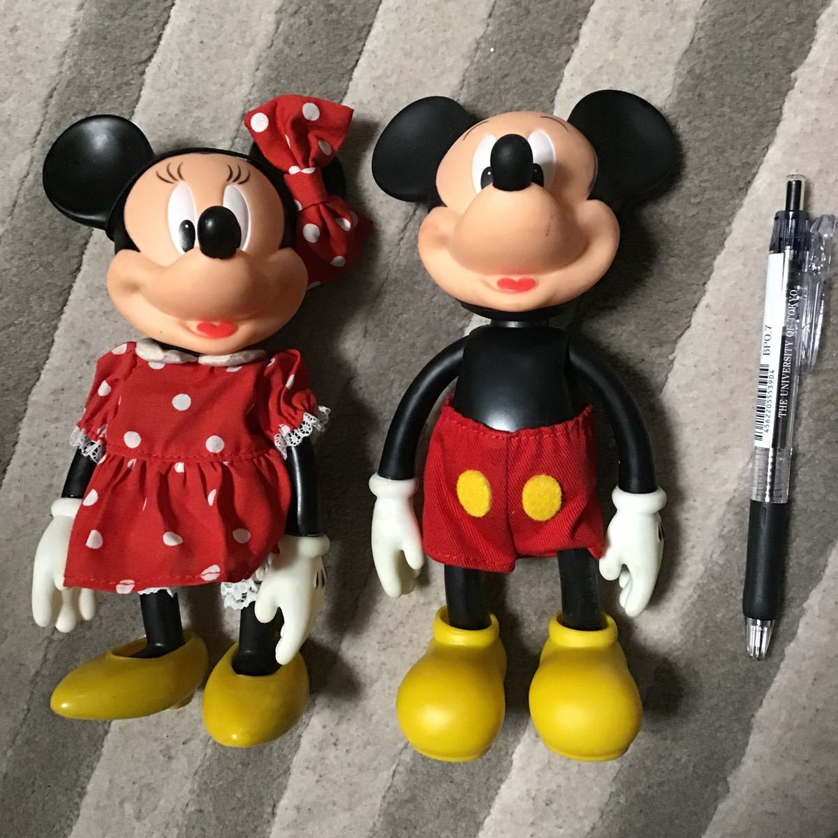 タカラ ミッキーマウス ミニーマウス 可動 人形 フィギュア 着せ替え人形 レア ビンテージ ディズニー まとめて Mickey Mouse  figure doll JChere雅虎拍卖代购
