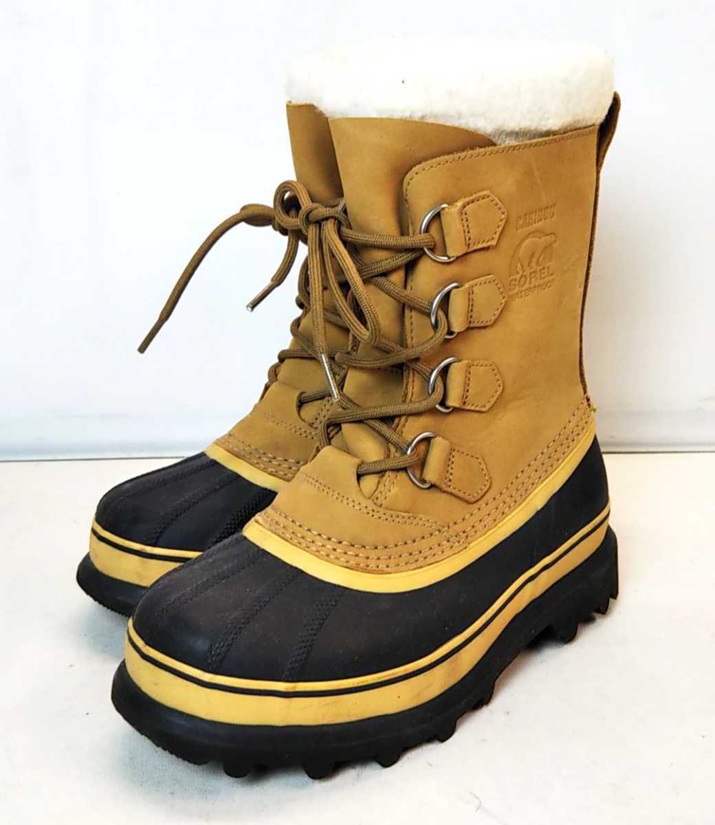 SOREL ソレル CARIBOU スノーブーツ ヌバック ラバー ブーツ US7 23.5cm レディース_画像1