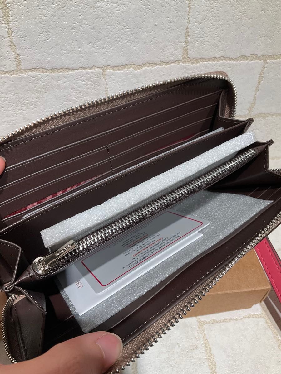 新品 COACH コーチ 長財布 シグネチャー ウォレット リボン柄 新品 COACH コーチ 長財布 シグネチャー ウォレット リボン柄