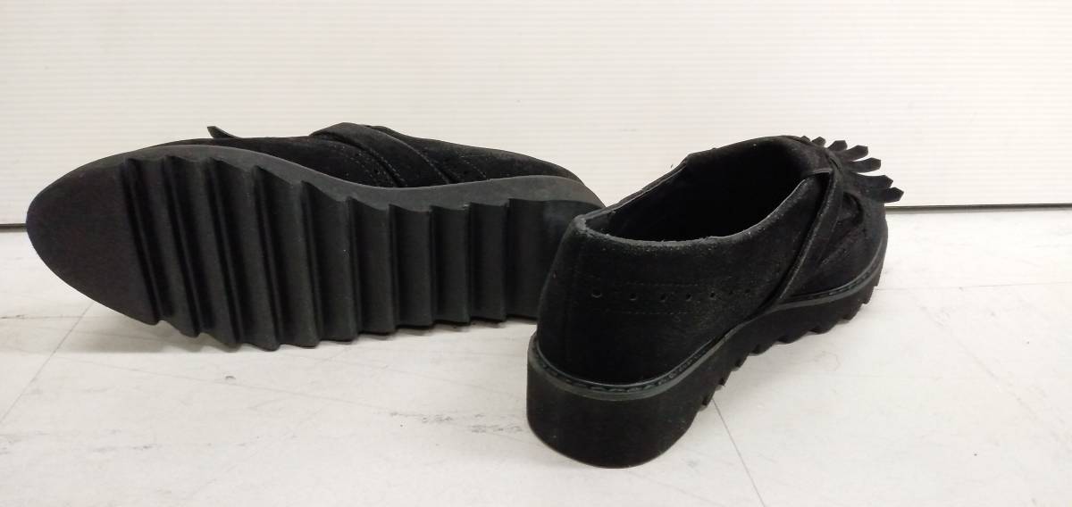 新品 EAST BOY イーストボーイ デザイン ウイングチップ シューズ 靴 ブーツ M 約23cm ブラック_画像2