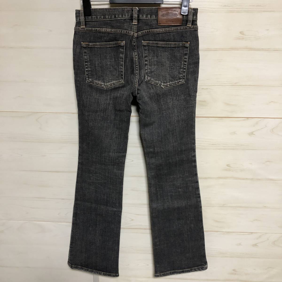 RALPH LAUREN Ralph Lauren USED processing Denim jeans black size7 control A475