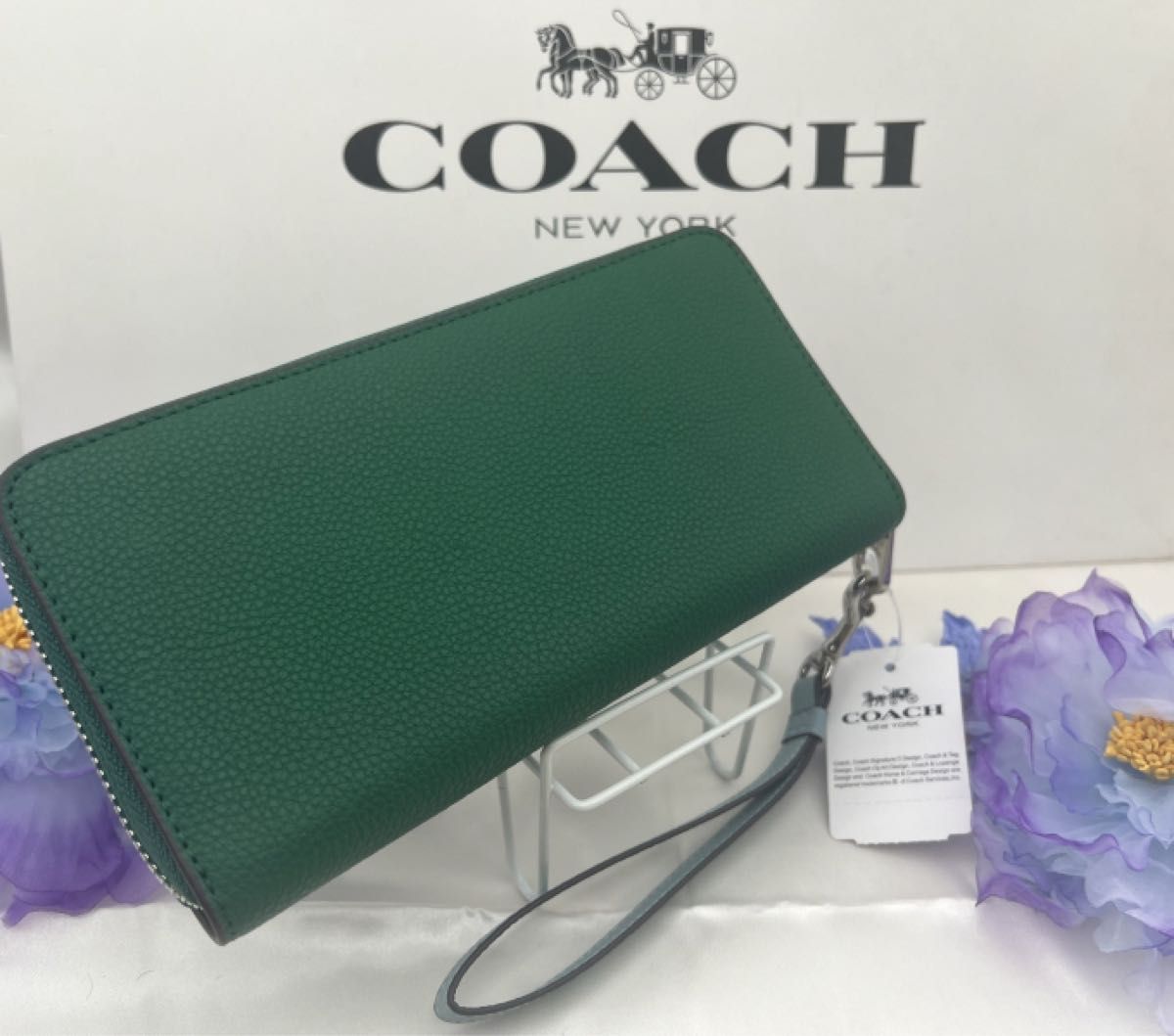 ☆新品未使用☆COACH コーチ 長財布 グリーン 緑 リストレット ☆新品未使用☆COACH コーチ 長財布 グリーン 緑 リストレット