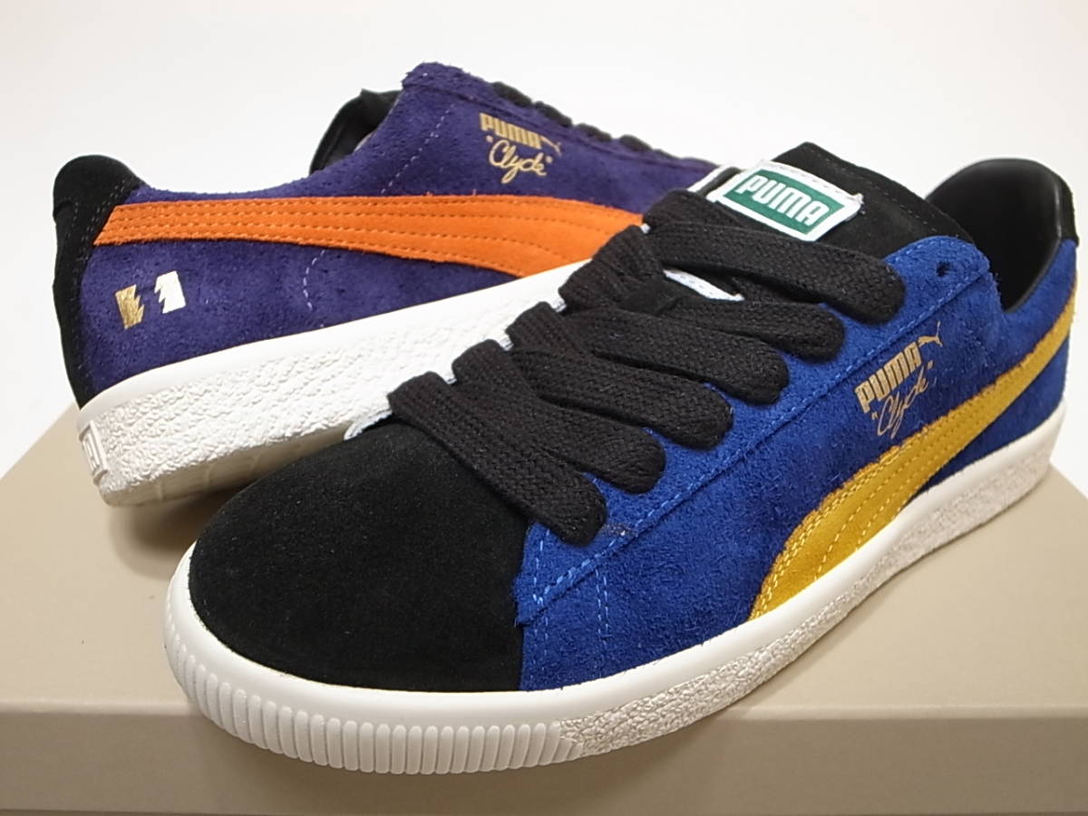 【送料無料】THE HUNDREDS x PUMA CLYDE 西海岸LA発ハンドレッズ 別注 クライド 限定 コラボ 左右外内非対称 マルチパターン US7/25cm 新品_画像3